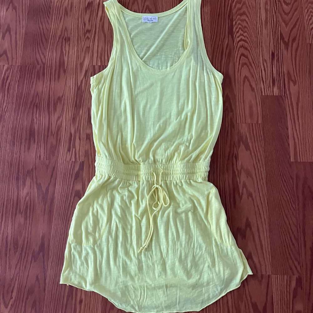 Feel the Piece (Terre Jacobs) yellow drawstring mini dress